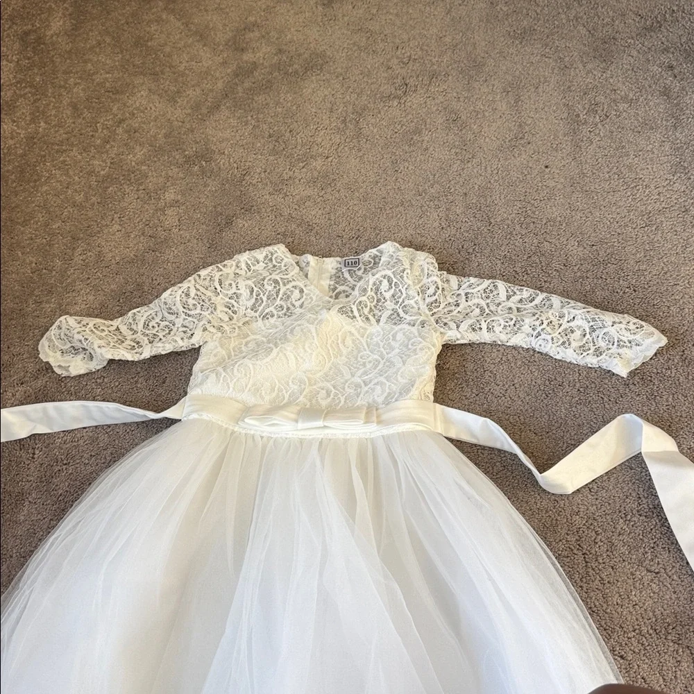 Dymcii White Tulle Dress SIZE 110cm/5Y
